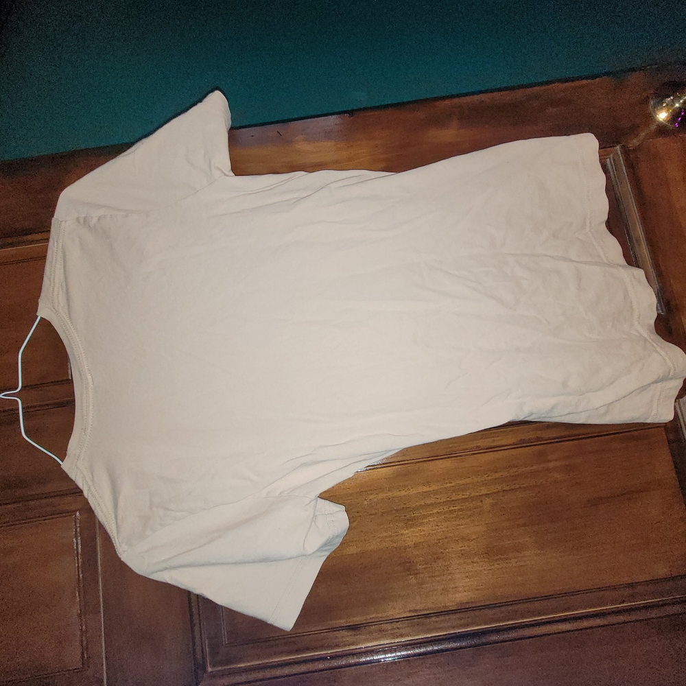 Beige Graphic Tee with Skeleton Design - Picture 3 of 3